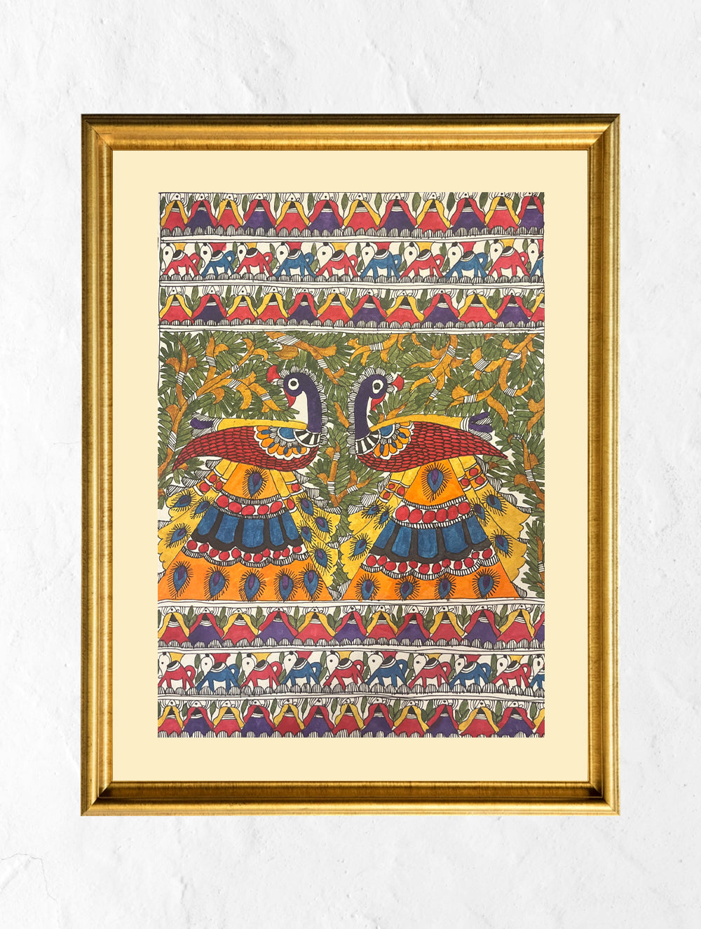 Load image into Gallery viewer, Madhubani Painting - Peacocks 