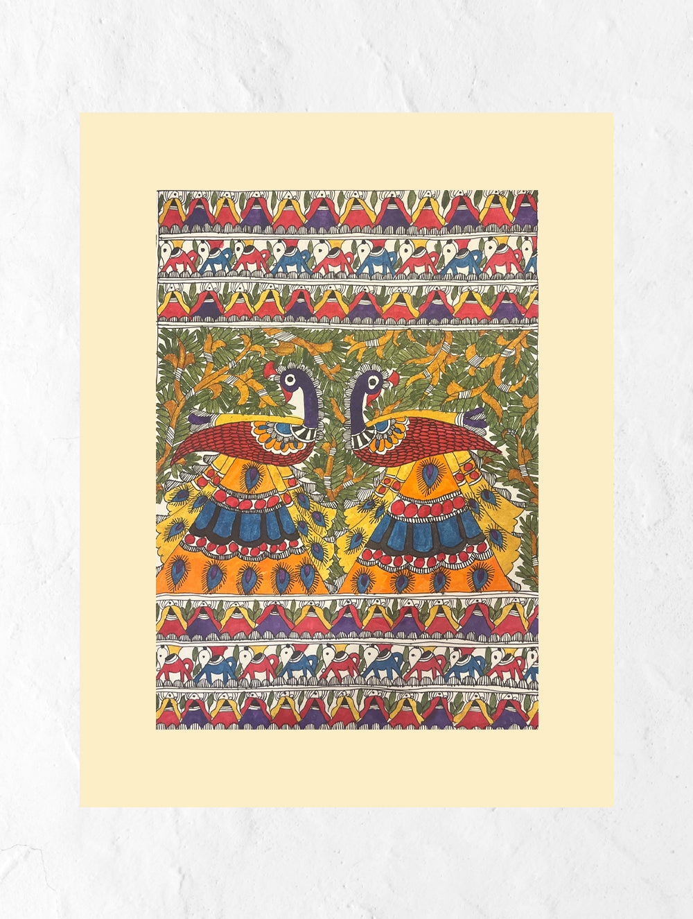 Load image into Gallery viewer, Madhubani Painting - Peacocks 