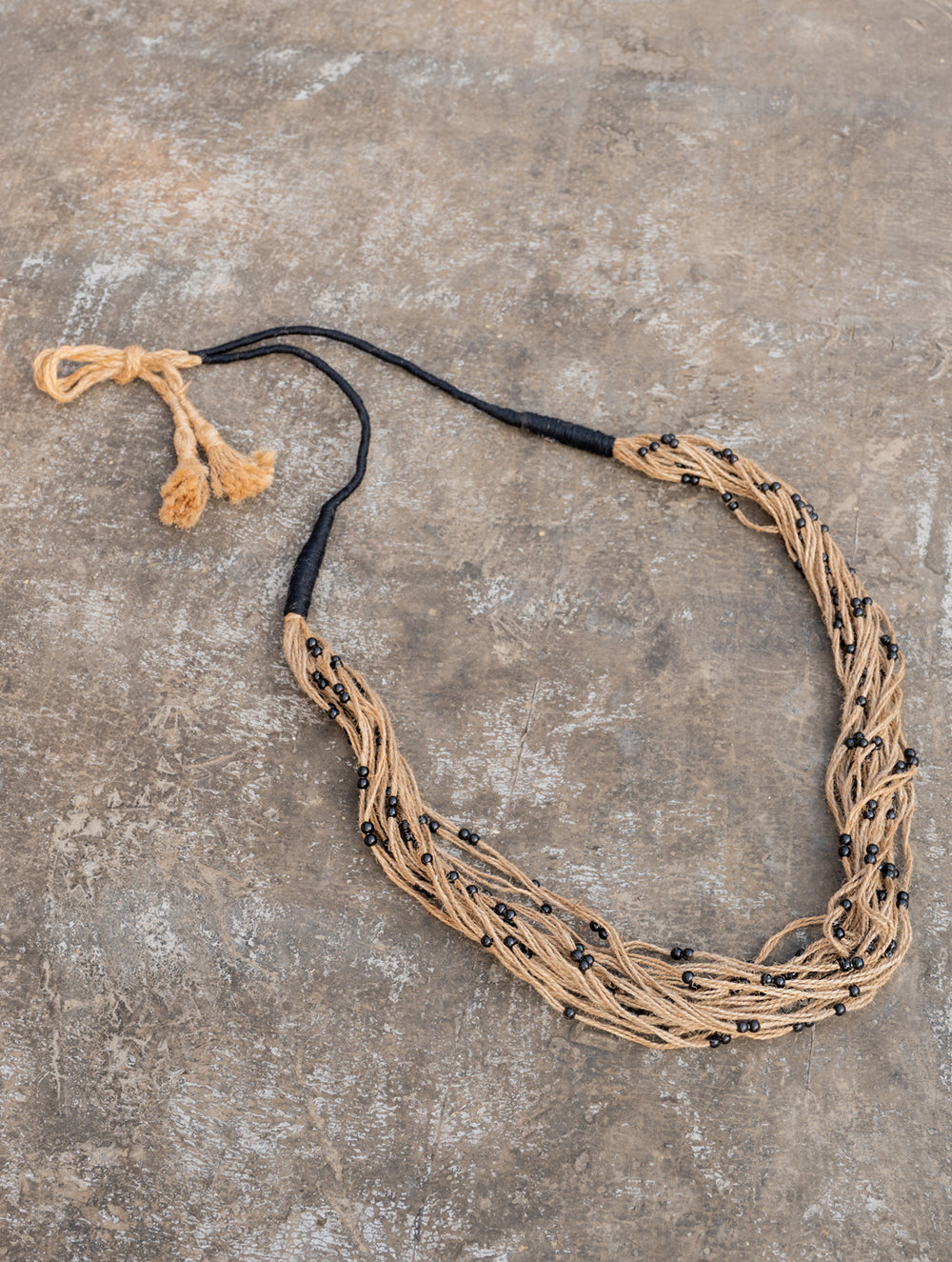 Midnight Meadow Layered Jute Necklace