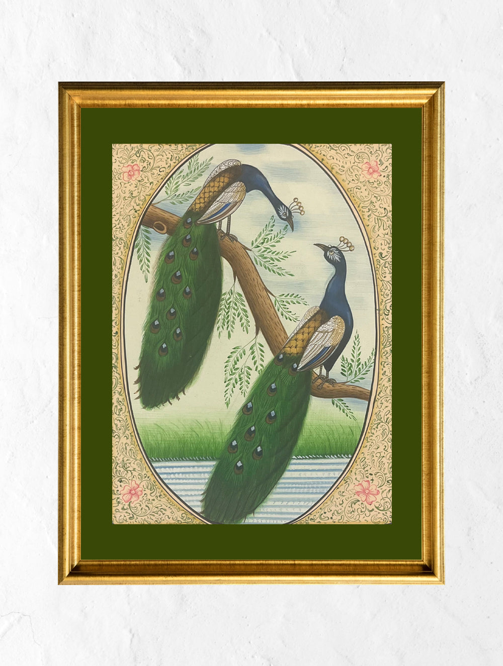 Load image into Gallery viewer, Miniature Art Painting - The Peacocks 