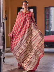 Bagru Statements: Hand Block Printed Mul Cotton Saree - Anarika