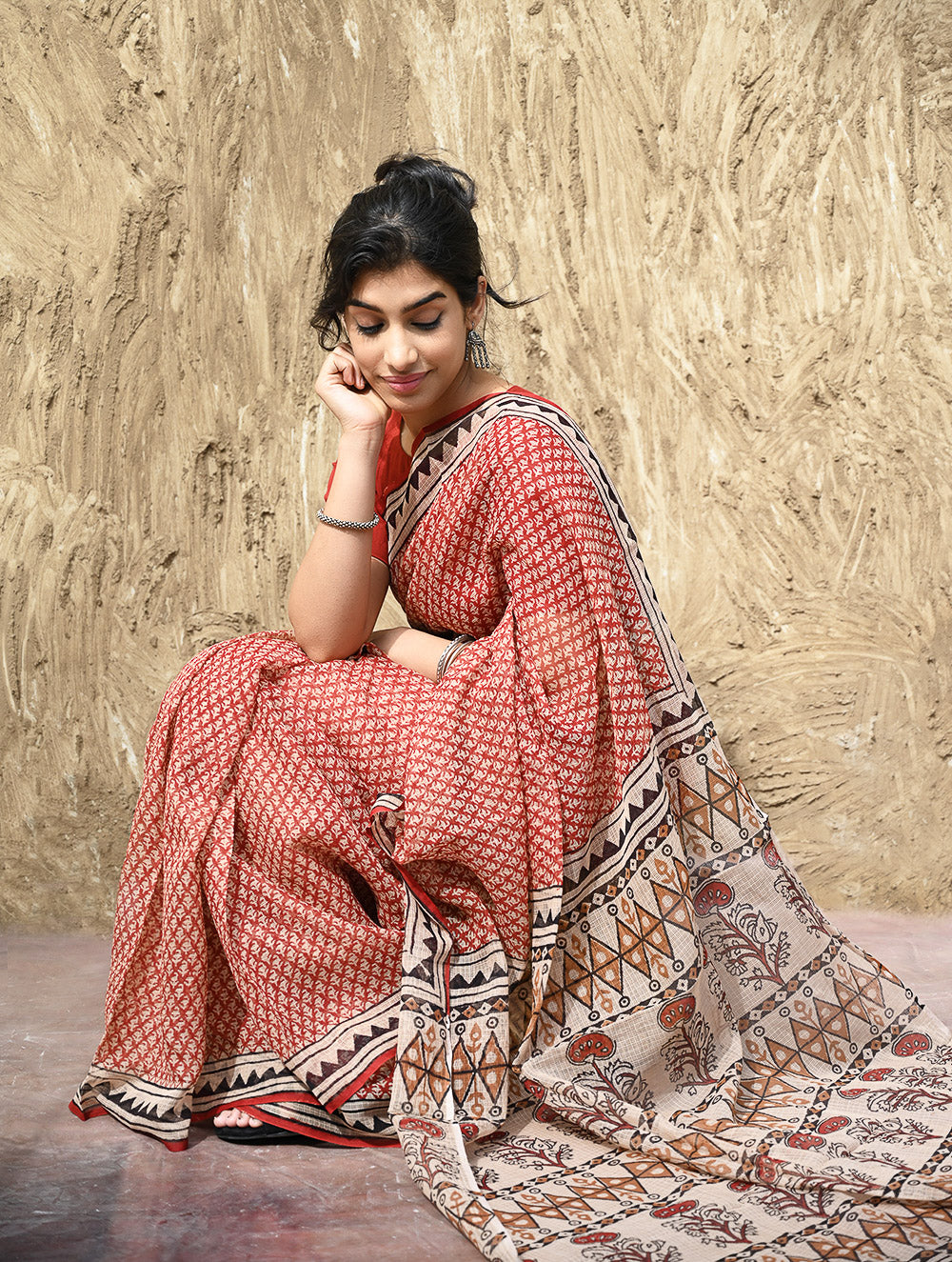 Bagru Hand Block printed Kota Doria