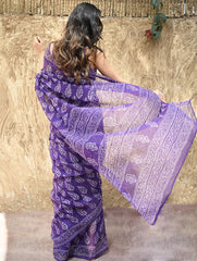 Dabu Hand Block printed Kota Doria