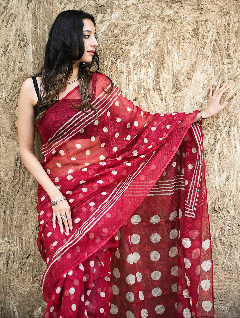 Dabu Hand Block printed Kota Doria