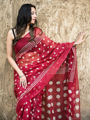 Dabu Hand Block printed Kota Doria