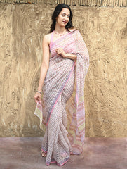 Sanganeri Hand Block printed Kota Doria