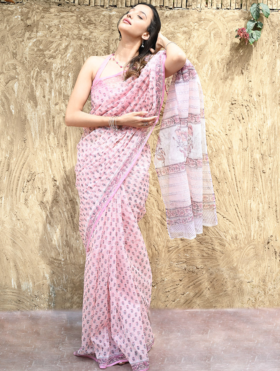 Sanganeri Hand Block printed Kota Doria