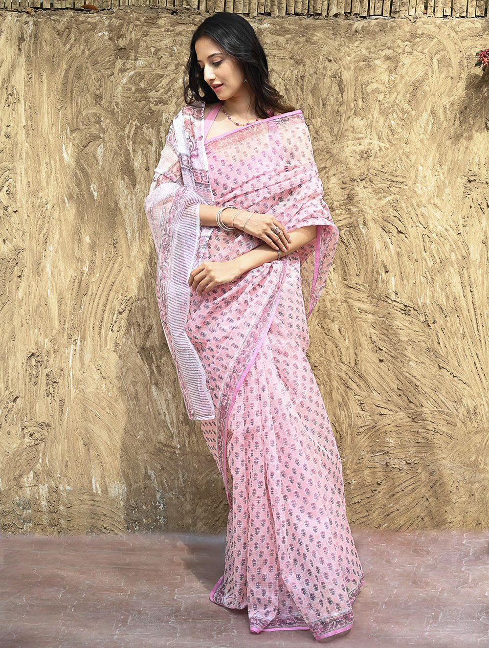 Sanganeri Hand Block printed Kota Doria