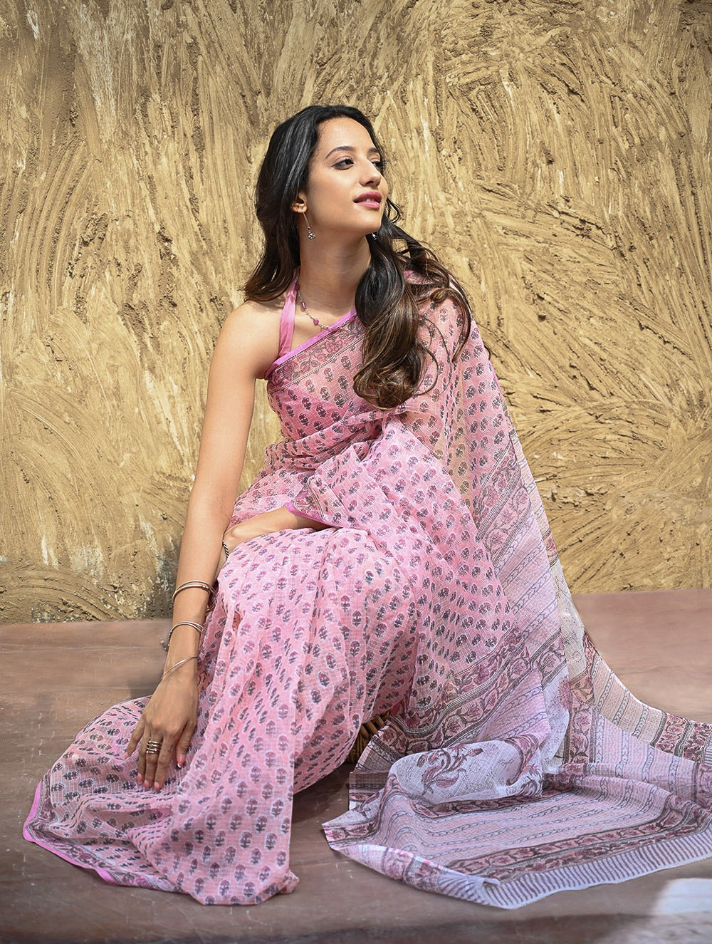 Sanganeri Hand Block printed Kota Doria