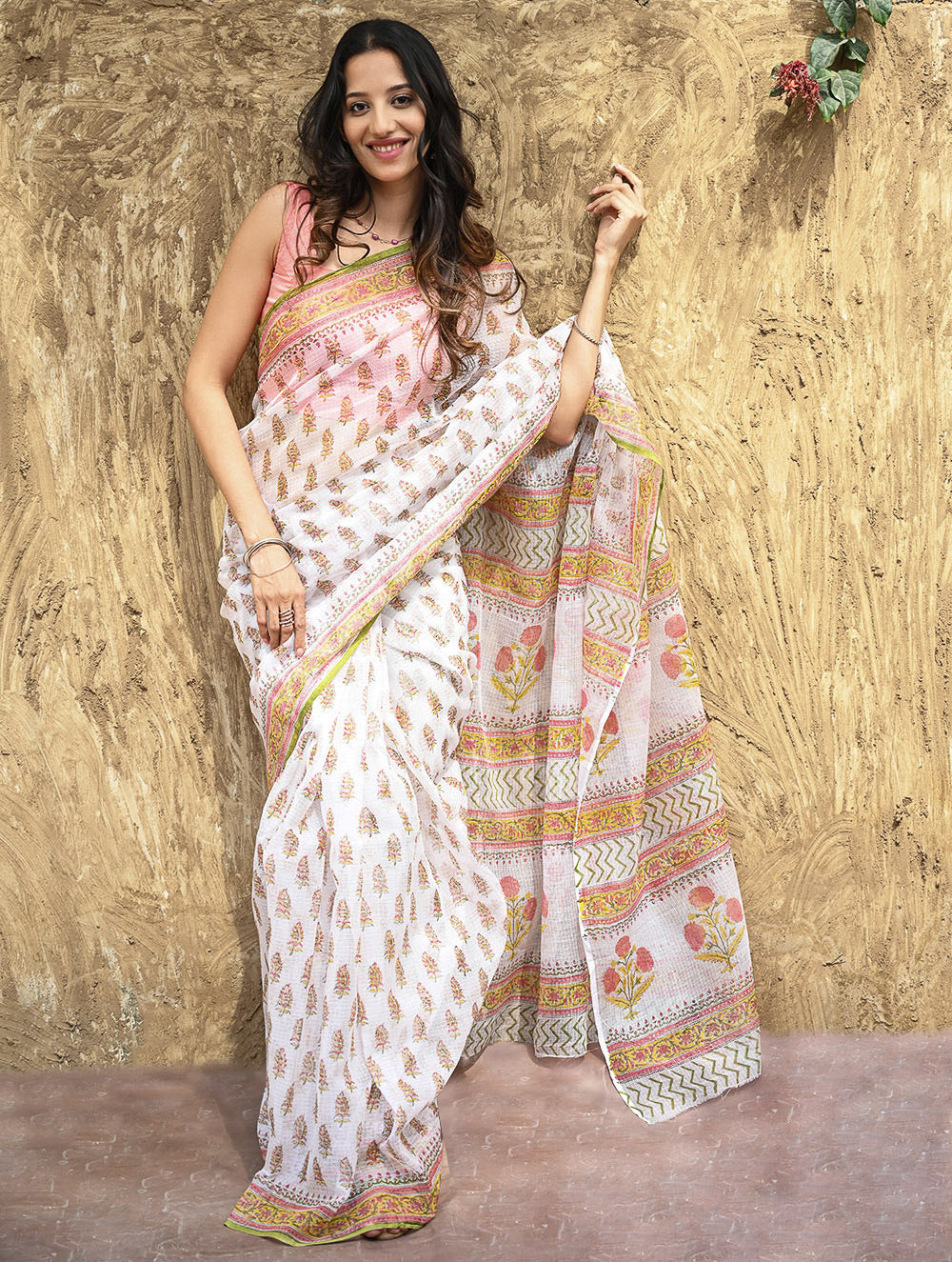 Sanganeri Hand Block printed Kota Doria