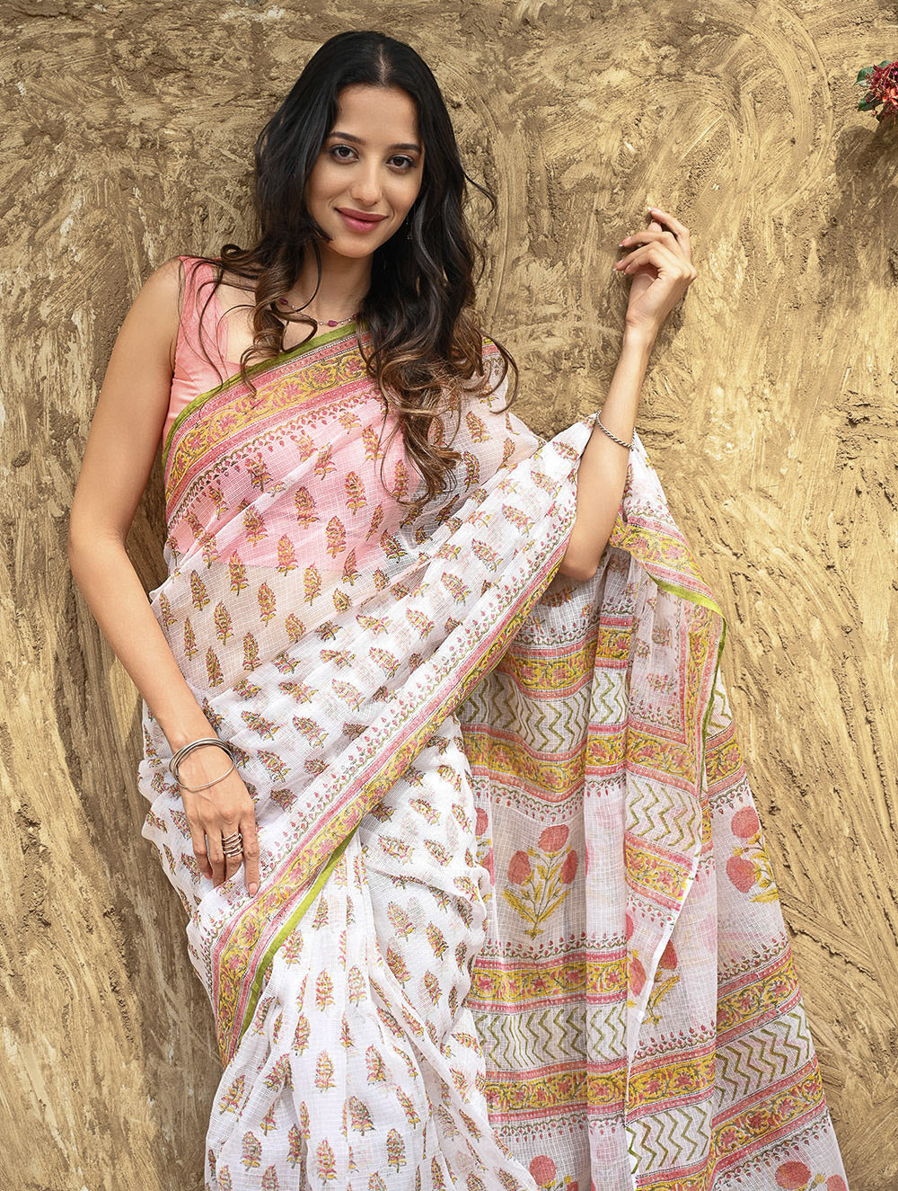 Sanganeri Hand Block printed Kota Doria