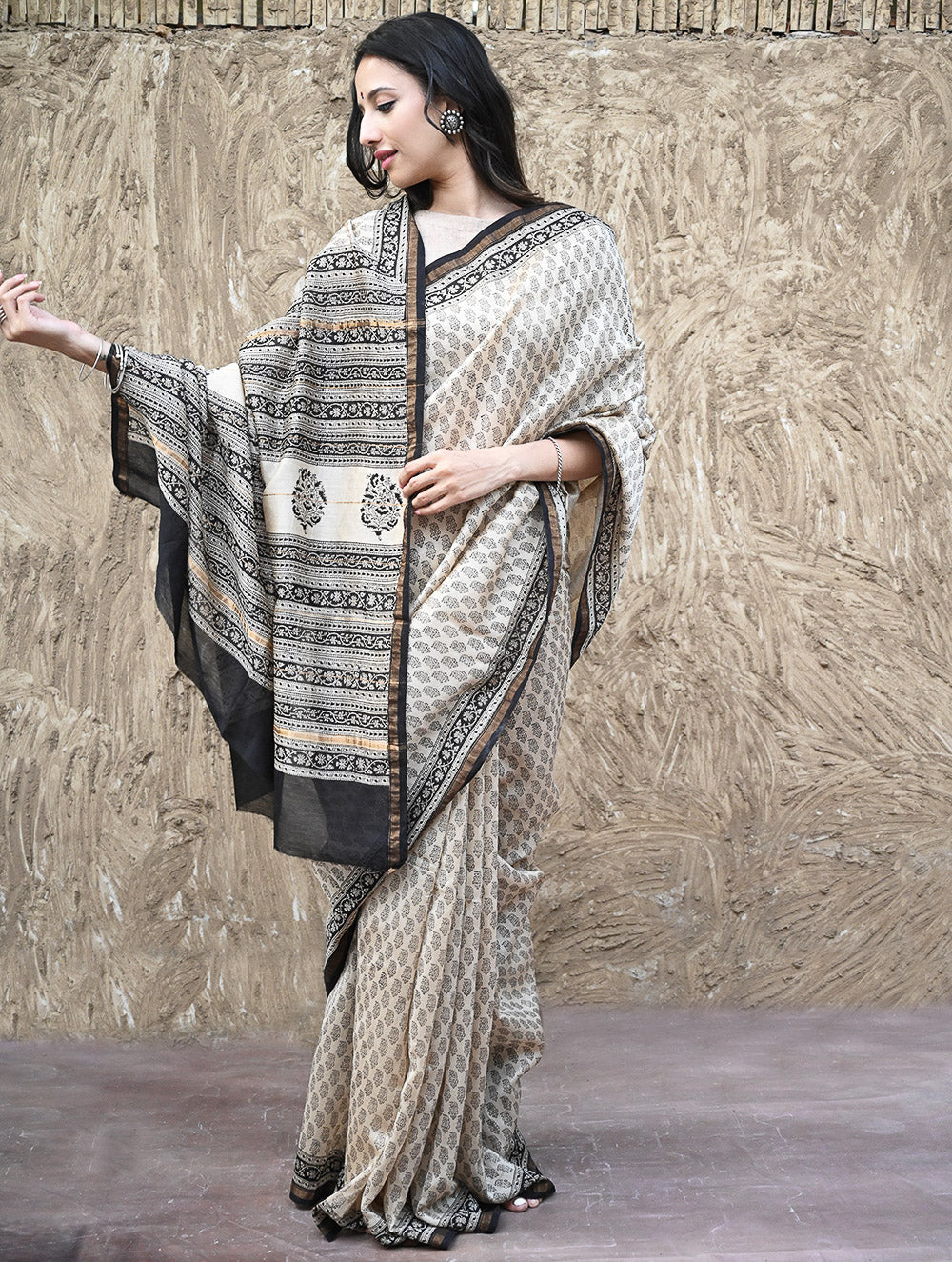 Bagru Hand Block Printed Chanderi