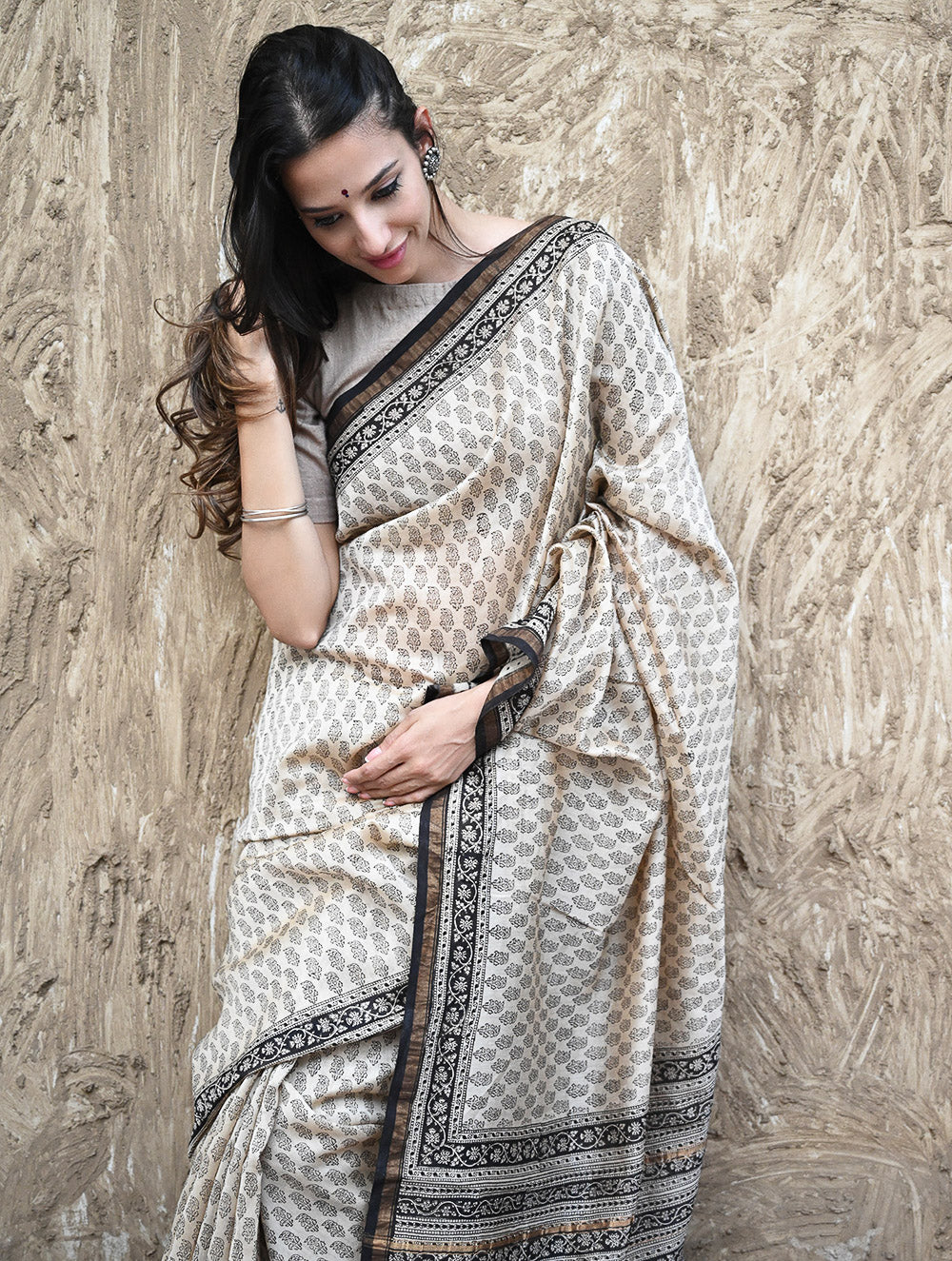 Bagru Hand Block Printed Chanderi