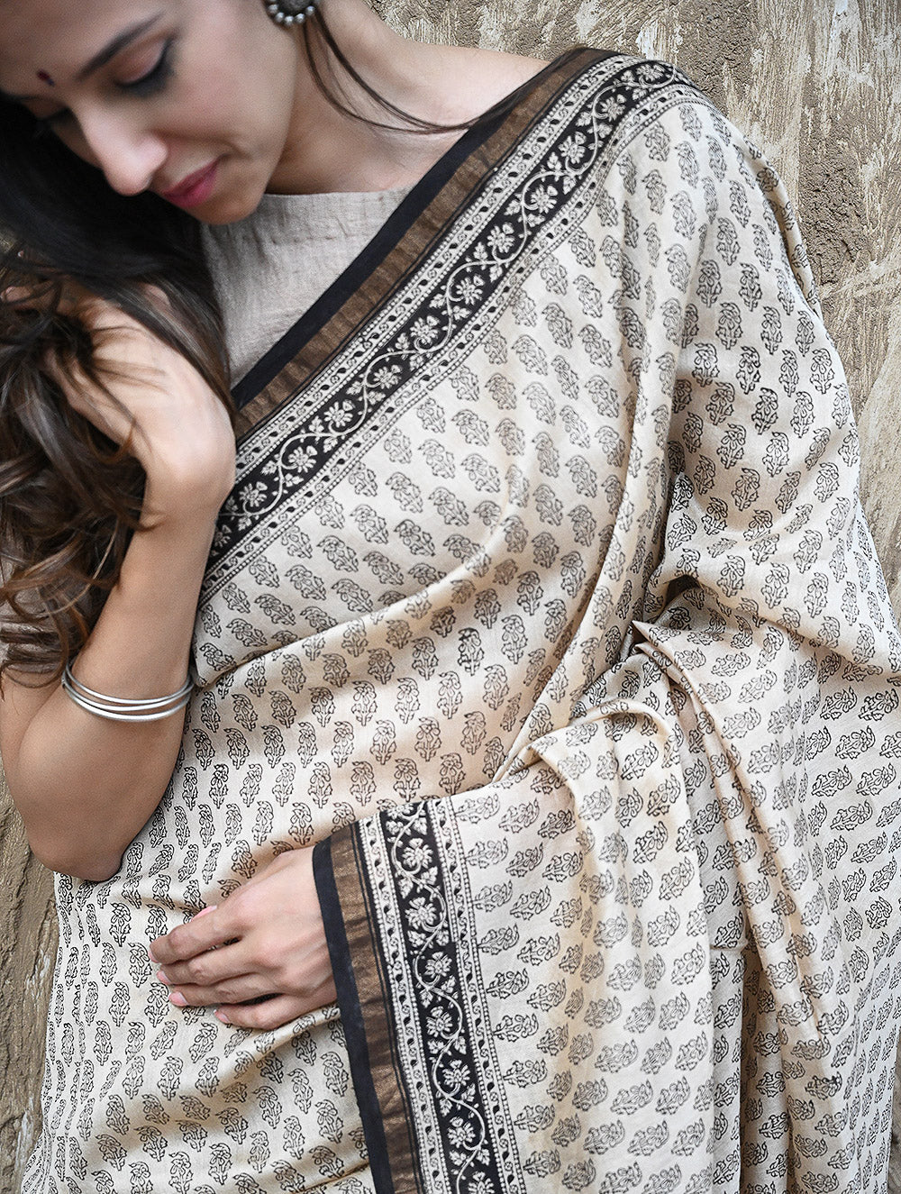 Bagru Hand Block Printed Chanderi
