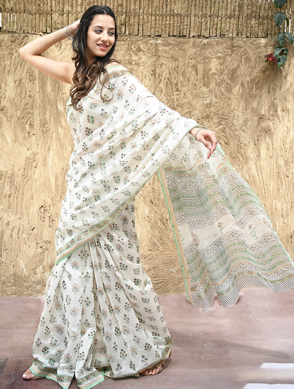 Sanganeri Hand Block printed Chanderi