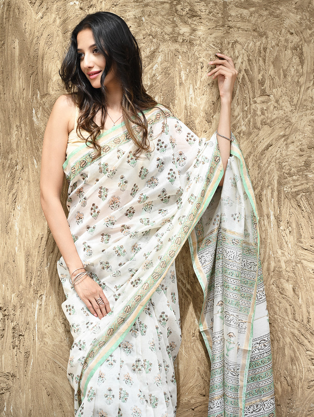 Sanganeri Hand Block printed Chanderi