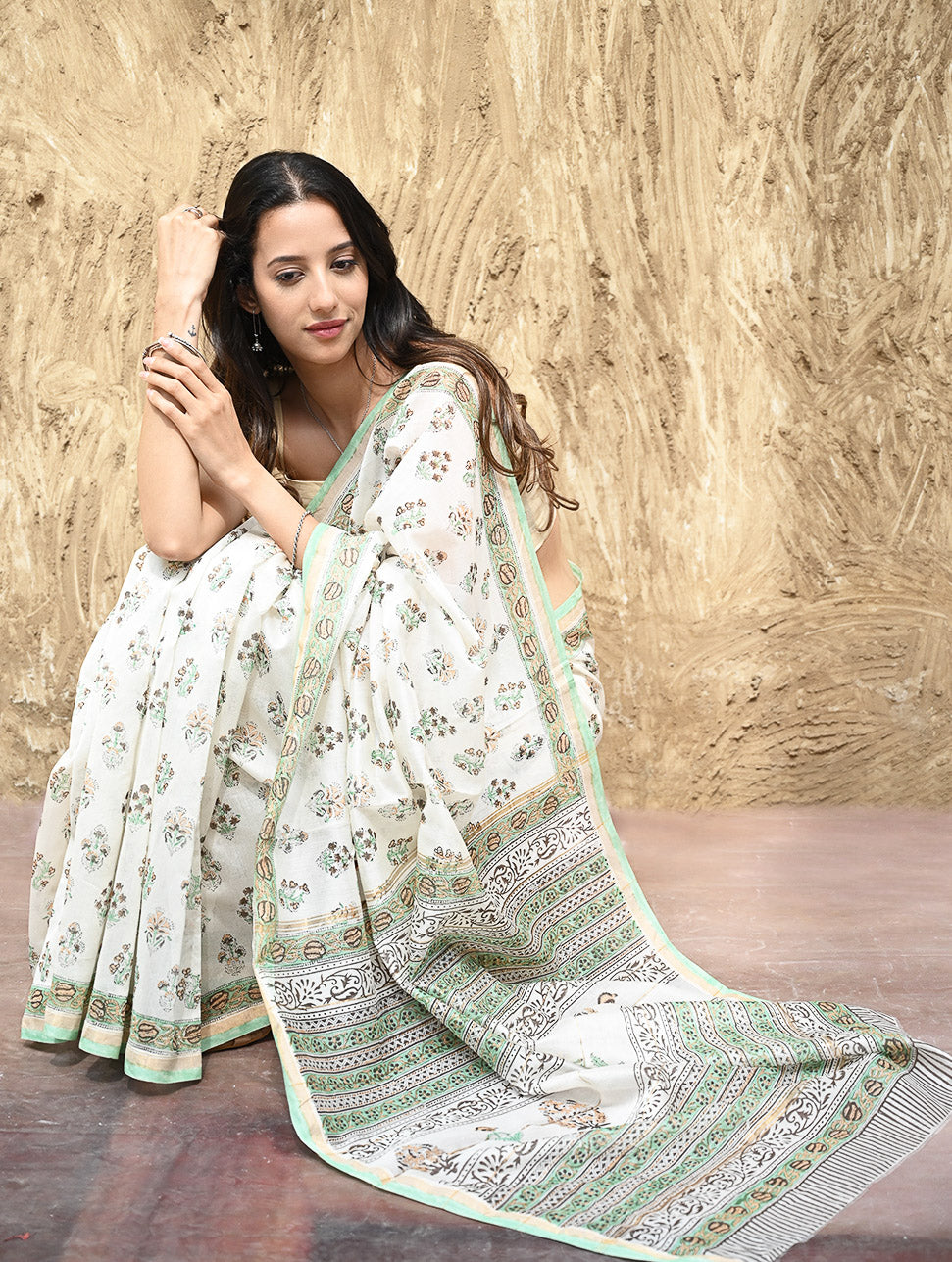 Sanganeri Hand Block printed Chanderi