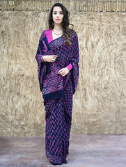 Dabu Hand Block printed Georgette