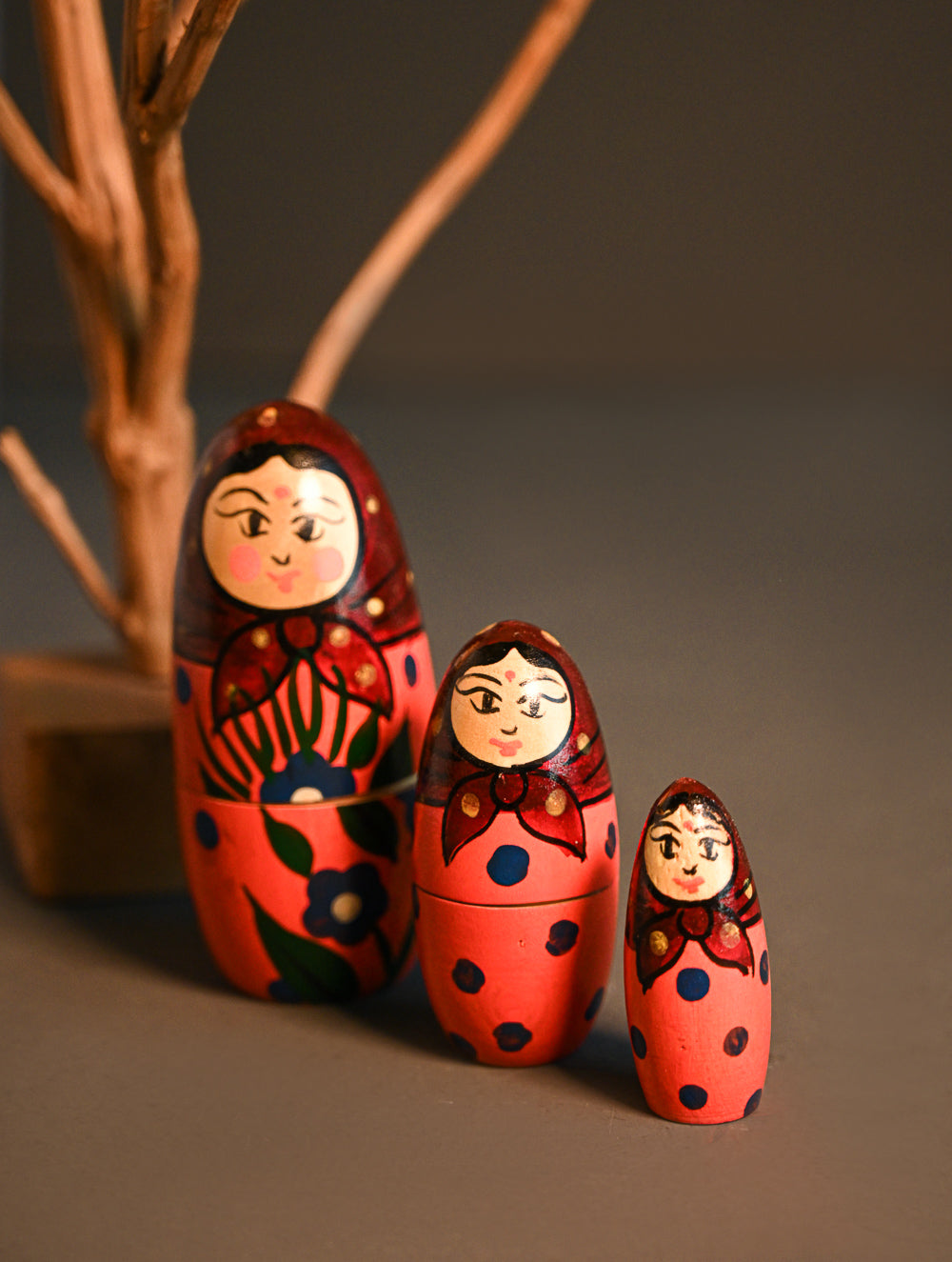 Channapatna Wooden Nesting Dolls- Doda Ajji