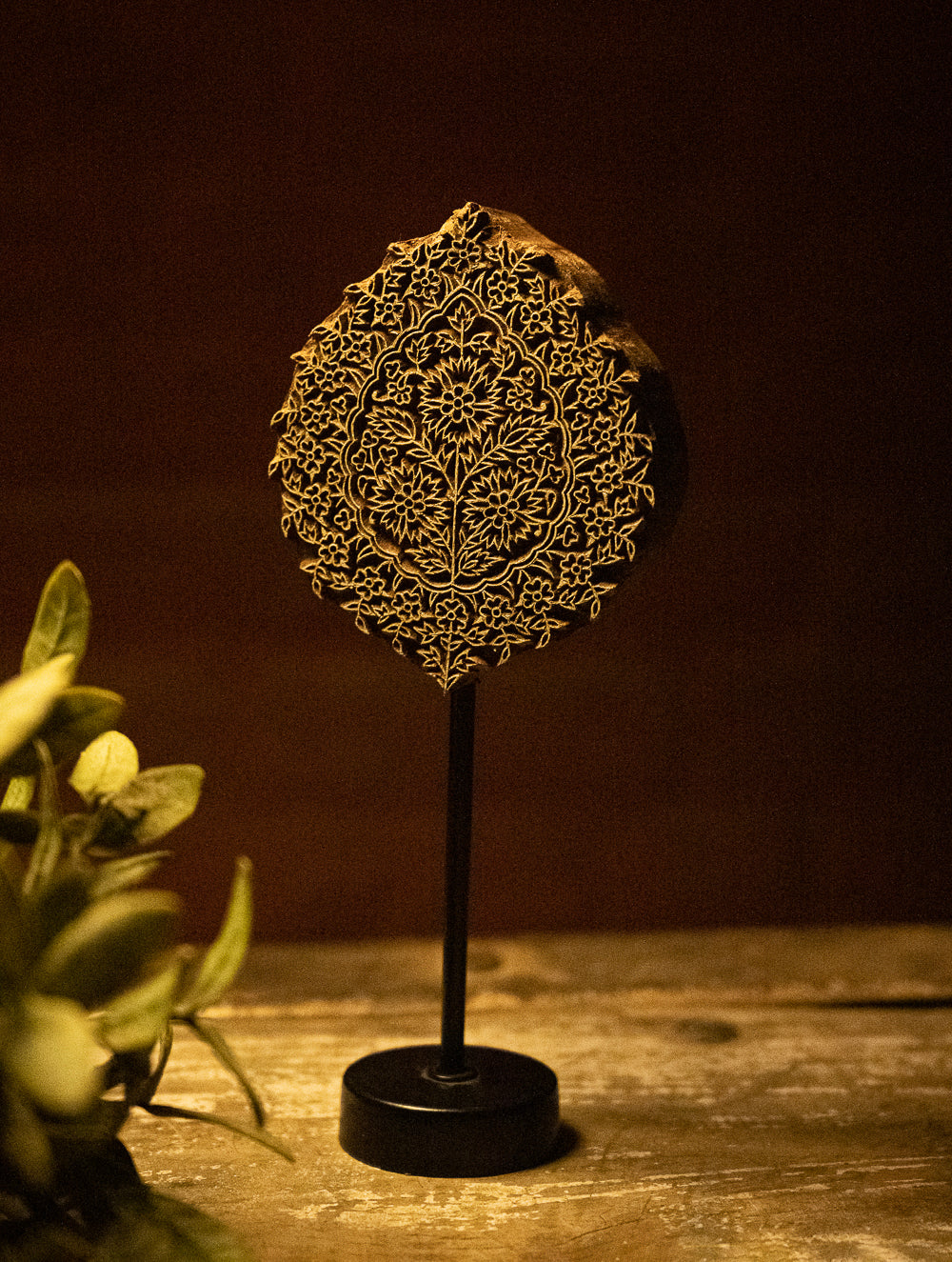Load image into Gallery viewer, Nazakat. Exclusive, Fine Hand Engraved Wood Block Curio - Floral Ornate