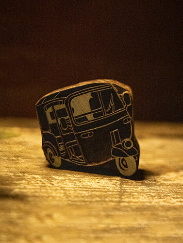 Nazakat. Exclusive, Fine Hand Engraved Wood Block Curio - The Rickshaw