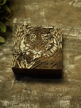 Load image into Gallery viewer, Nazakat. Exclusive, Fine Hand Engraved Wood Block Curio - Tiger