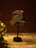 Nazakat. Exclusive, Fine Hand Engraved Wood Block Curio - Woodpecker