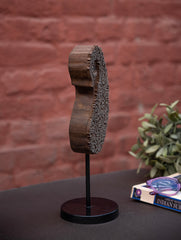 Nazakat. Exclusive, Fine Hand Engraved Wood Block Curio / Wall Piece - Ambi