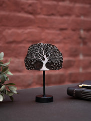 Nazakat. Exclusive, Fine Hand Engraved Wood Block Curio / Wall Piece - Autumn Tree