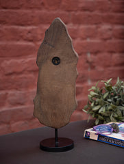 Nazakat. Exclusive, Fine Hand Engraved Wood Block Curio / Wall Piece - Guldasta