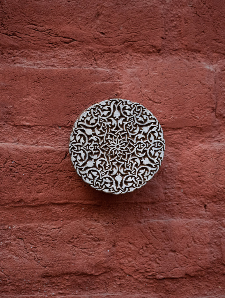 Nazakat. Exclusive, Fine Hand Engraved Wood Block Curio / Wall Piece - Gulshan