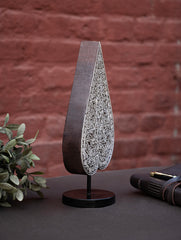 Nazakat. Exclusive, Fine Hand Engraved Wood Block Curio / Wall Piece - Paan