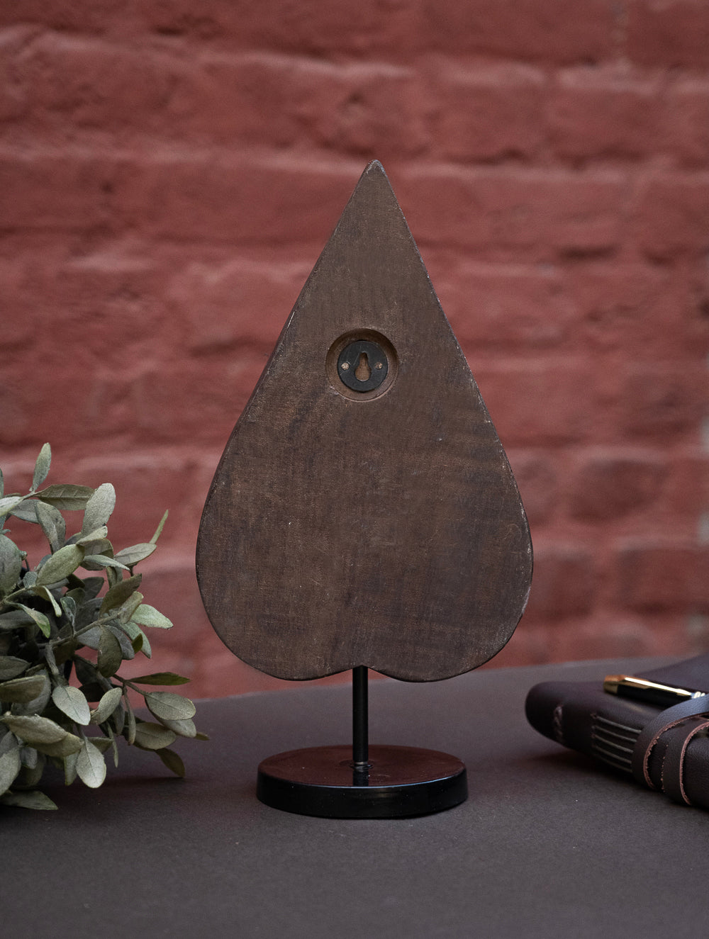 Nazakat. Exclusive, Fine Hand Engraved Wood Block Curio / Wall Piece - Paan