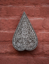 Load image into Gallery viewer, Nazakat. Exclusive, Fine Hand Engraved Wood Block Curio / Wall Piece - Paan