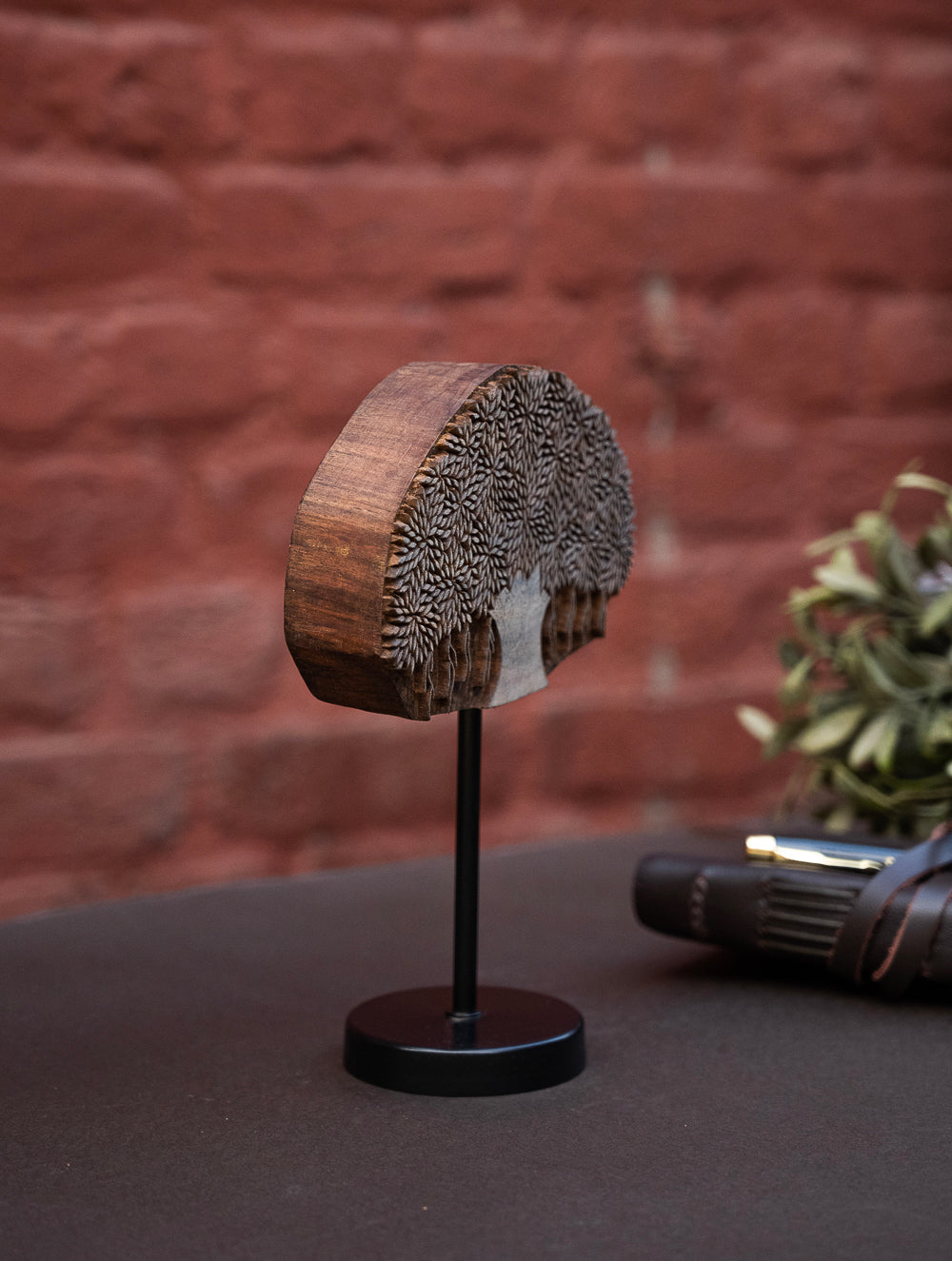 Nazakat. Exclusive, Fine Hand Engraved Wood Block Curio / Wall Piece - The Banyan