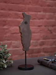 Nazakat. Exclusive, Fine Hand Engraved Wood Block Curio / Wall Piece - The Tiger