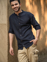 Organic Kala Cotton Shirt - Black