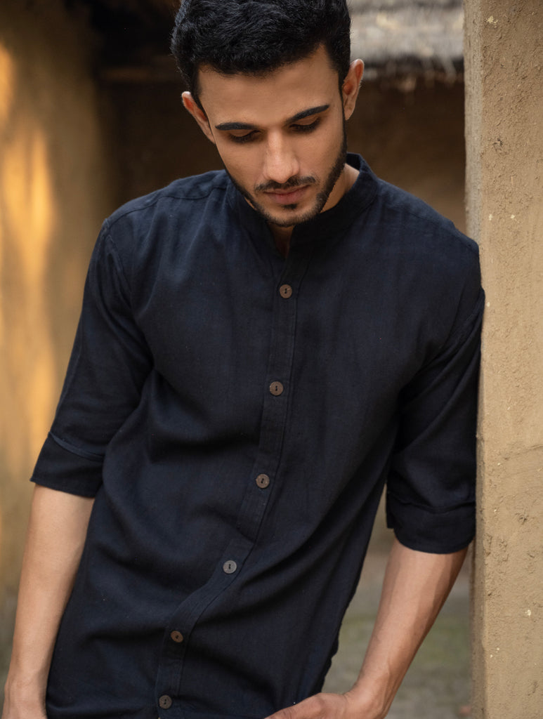 Organic Kala Cotton Shirt - Black