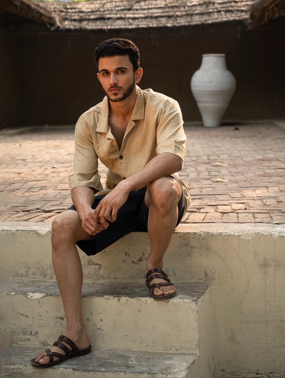 Organic Kala Cotton Shirt - Dull Khakhi