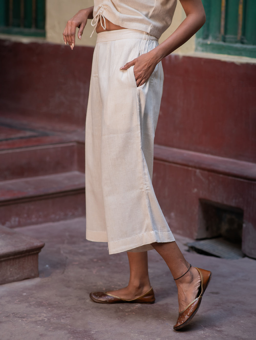 Organic Kala Cotton Crop Top & Pants (Set of 2)