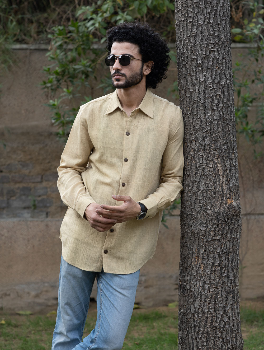 Organic Kala Cotton Shirt - Cream Summer 