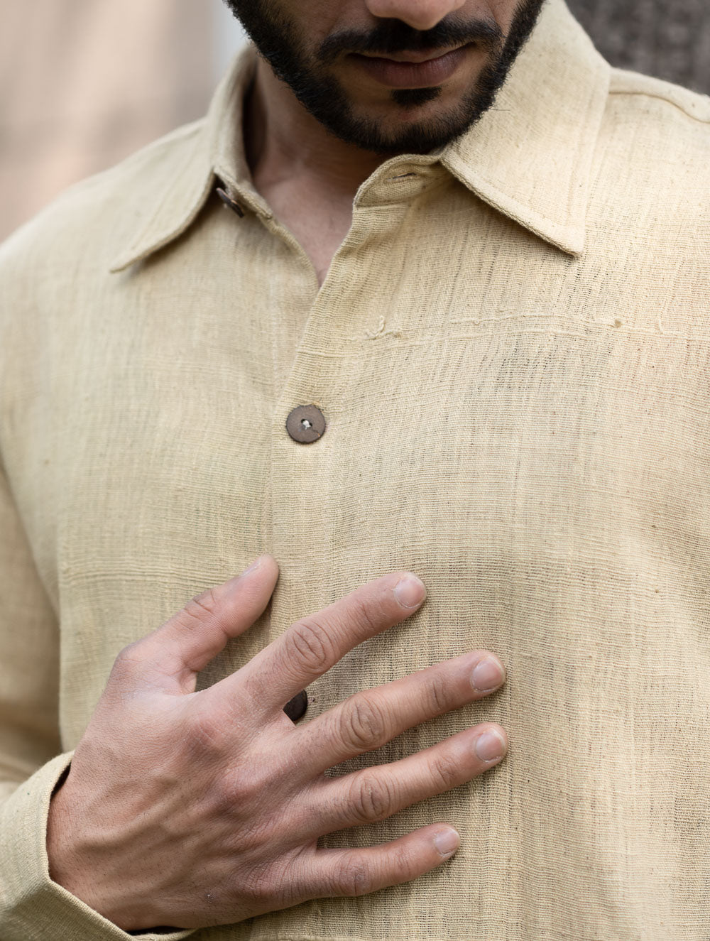 Organic Kala Cotton Shirt - Cream Summer 