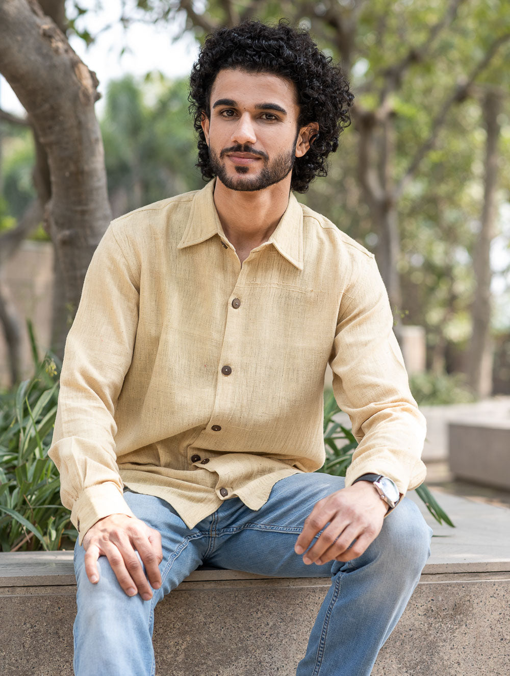 Organic Kala Cotton Shirt - Cream Summer 