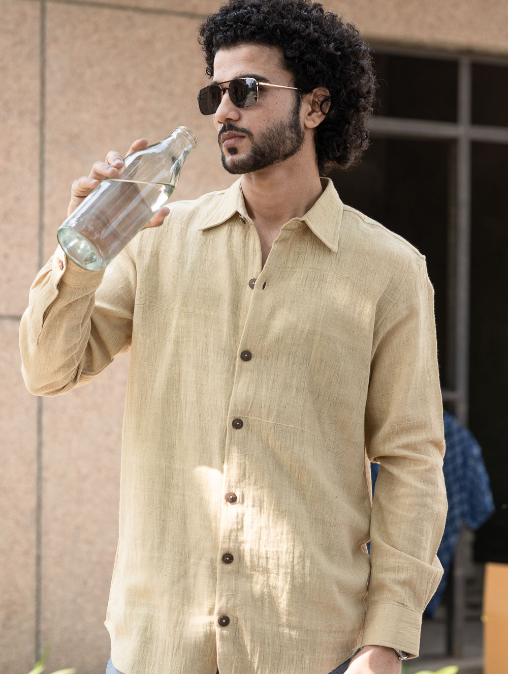 Organic Kala Cotton Shirt - Cream Summer 
