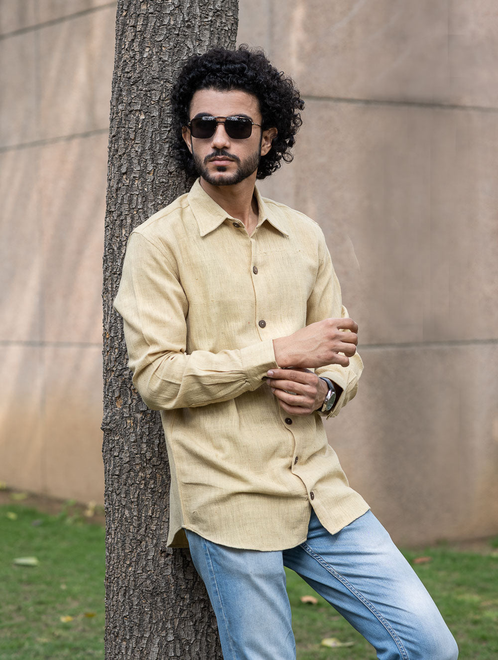 Organic Kala Cotton Shirt - Cream Summer 