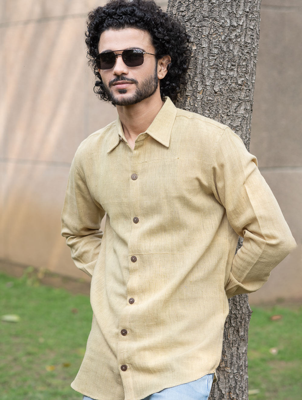 Organic Kala Cotton Shirt - Cream Summer 