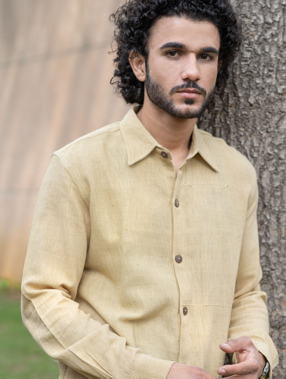 Organic Kala Cotton Shirt - Cream Summer 