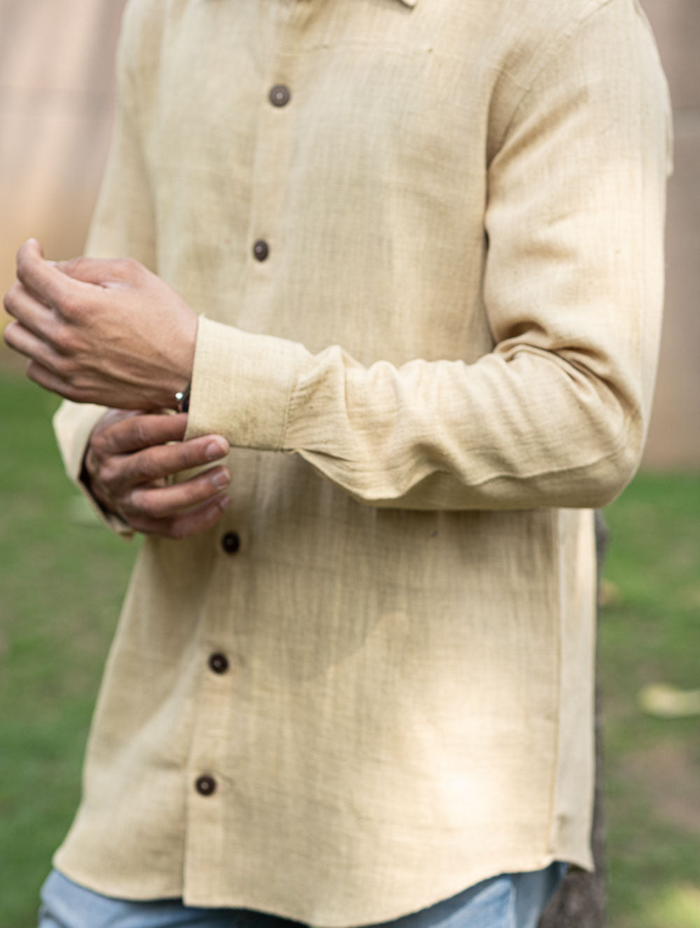 Organic Kala Cotton Shirt - Cream Summer 