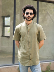 Organic Kala Cotton Shirt - Olive Mood