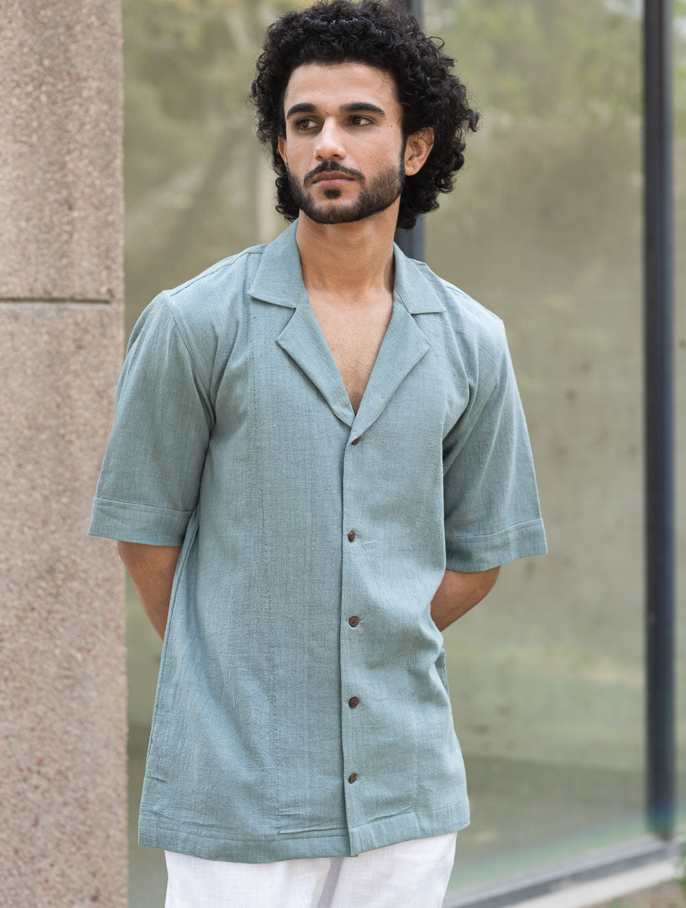 Organic Kala Cotton Shirt - Summer Blue